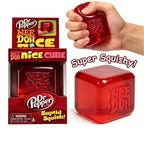 Dr Pepper x NeeDoh Nice Cube Squishy Stress Relief Toy, Soft Squeeze Fidget Cube for Kids & Adults, Anxiety Relief Sensory Toy