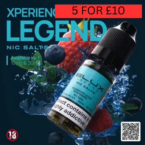 ELUX Legend Nic Salts E-Liquid – Premium Flavour Collection 5MG