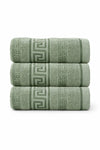 Cotton King Greek Key Hand Sheets – Pack of 3 (50 x 90 cm)