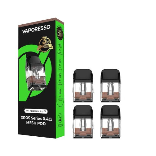 Vaporesso XROS Universal V3 Pods - 4 Pack [0.4ohm 0.6ohm 0.8ohm 1.0ohm 1.2ohm Mesh